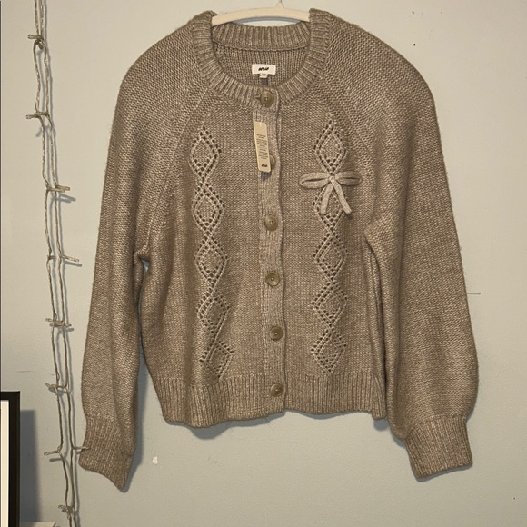 aerie Sweaters - Aerie Classic Cardigan - Stone Harbor